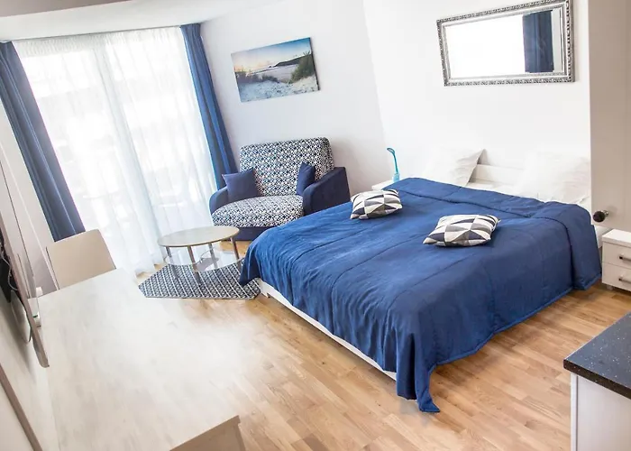 Al-Dom Apartament Seaside Z Bocznym Widokiem Na Morze I Miejscem W Hali Garazowej
