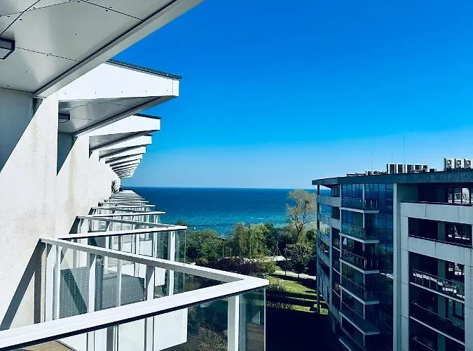 Al-Dom Apartament Seaside Z Bocznym Widokiem Na Morze I Miejscem W Hali Garazowej